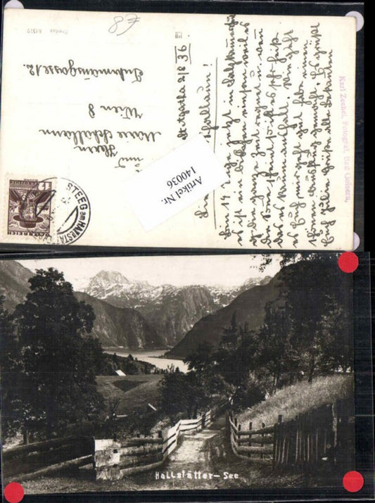 140036,Wegpartie am Hallstättersee Hallstatt Fotokarte RAR