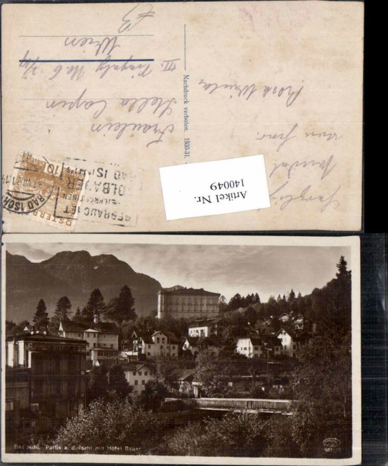 140049,Bad Ischl m. Hotel Bauer 1930