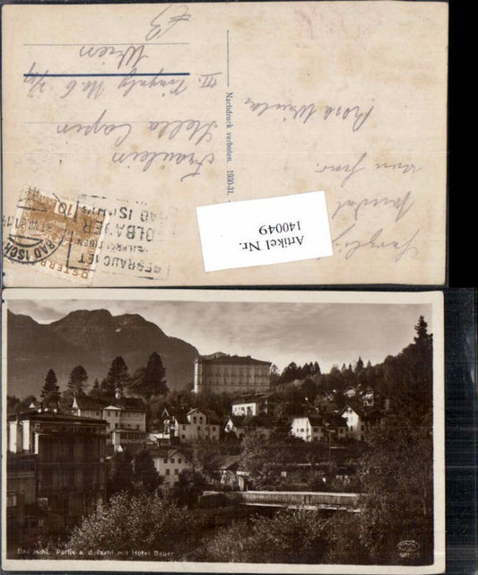140049,Bad Ischl m. Hotel Bauer 1930