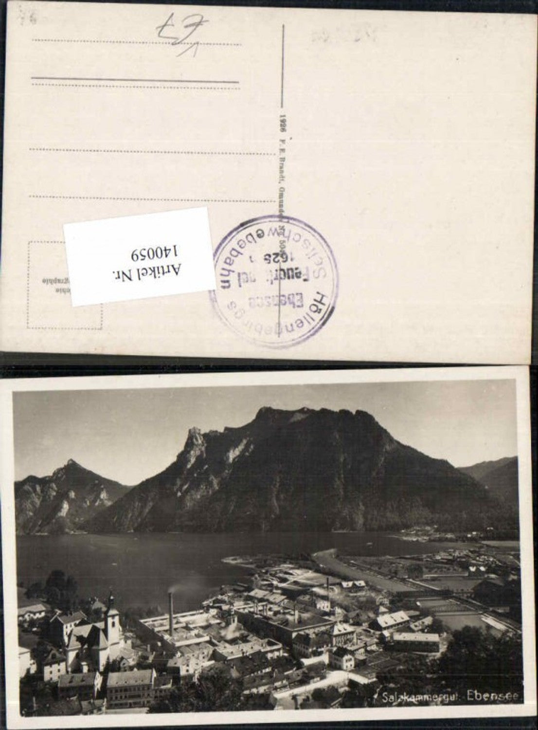 140059,Ebensee Ansicht der Fabrik pub Brandt 5045