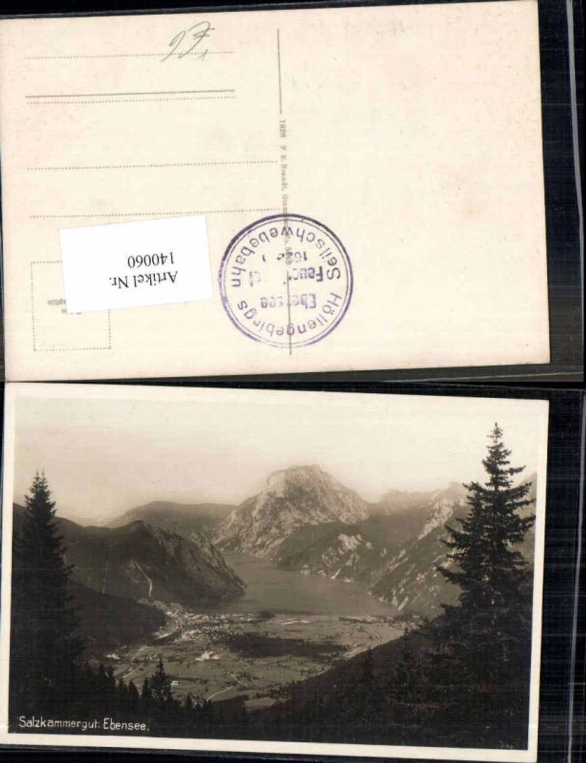 140060,Fotokarte Ebensee am Traunsee 1928 Brandt 5046