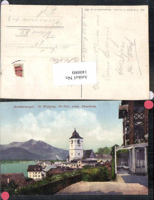 140080,Salzkammergut St Wolfgang am Wolfgangsee Peterbrücke Brandt 1251
