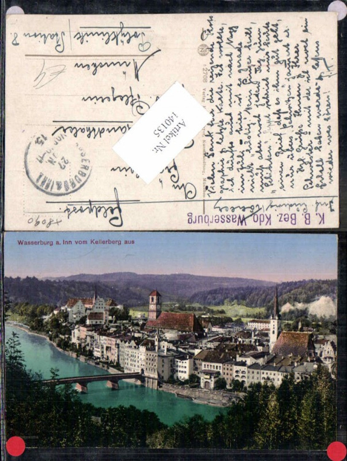 140135,Wasserburg am Inn vom Kellerberg Feldpost Bez. Kdo.