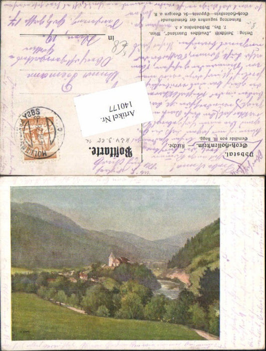 140177,Ybbstal Gross Hollenstein Kirche M. Ragg signiert