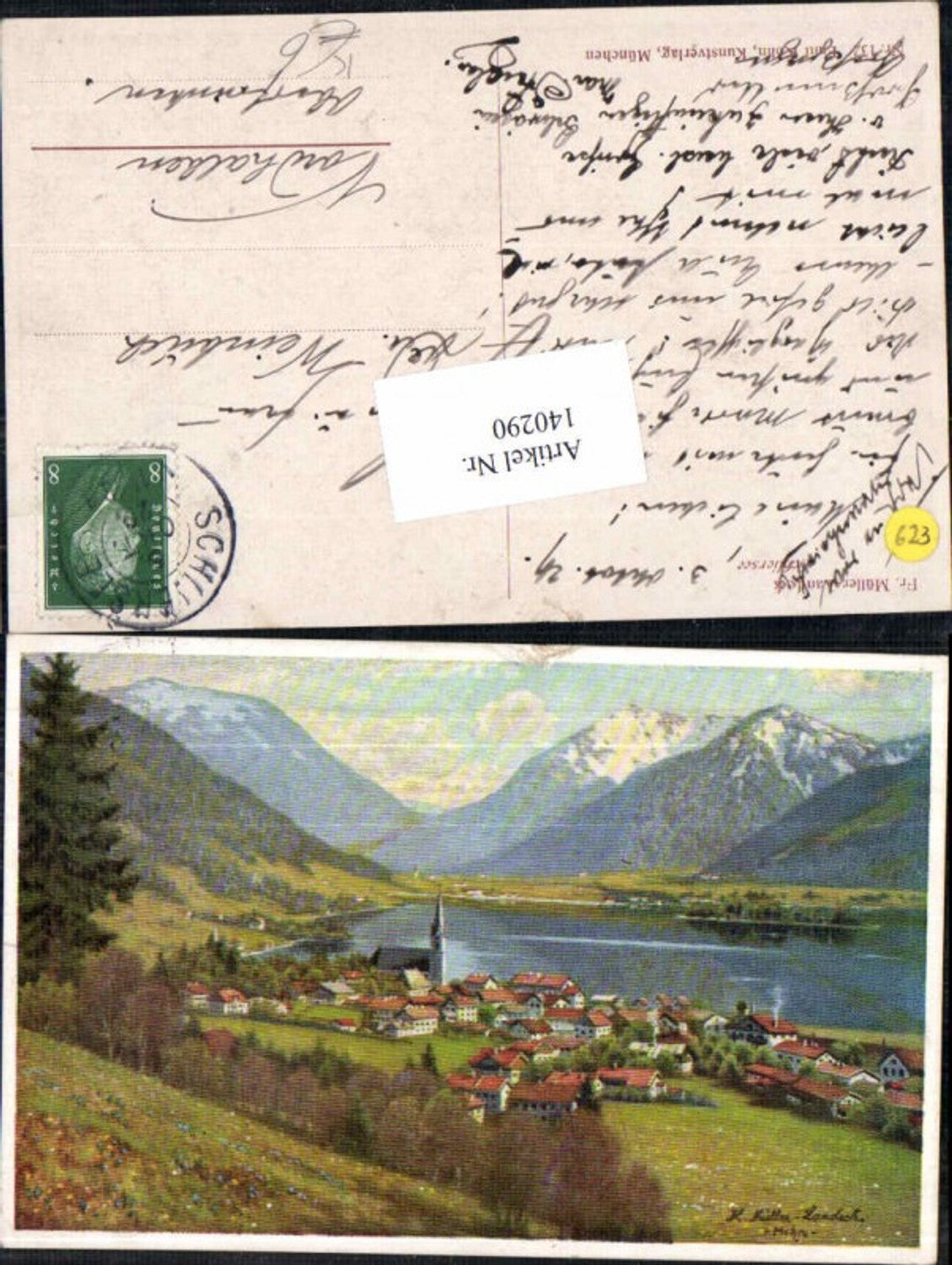 140290,Schliersee tolle Künstlerkarte Fr. Müller Landeck