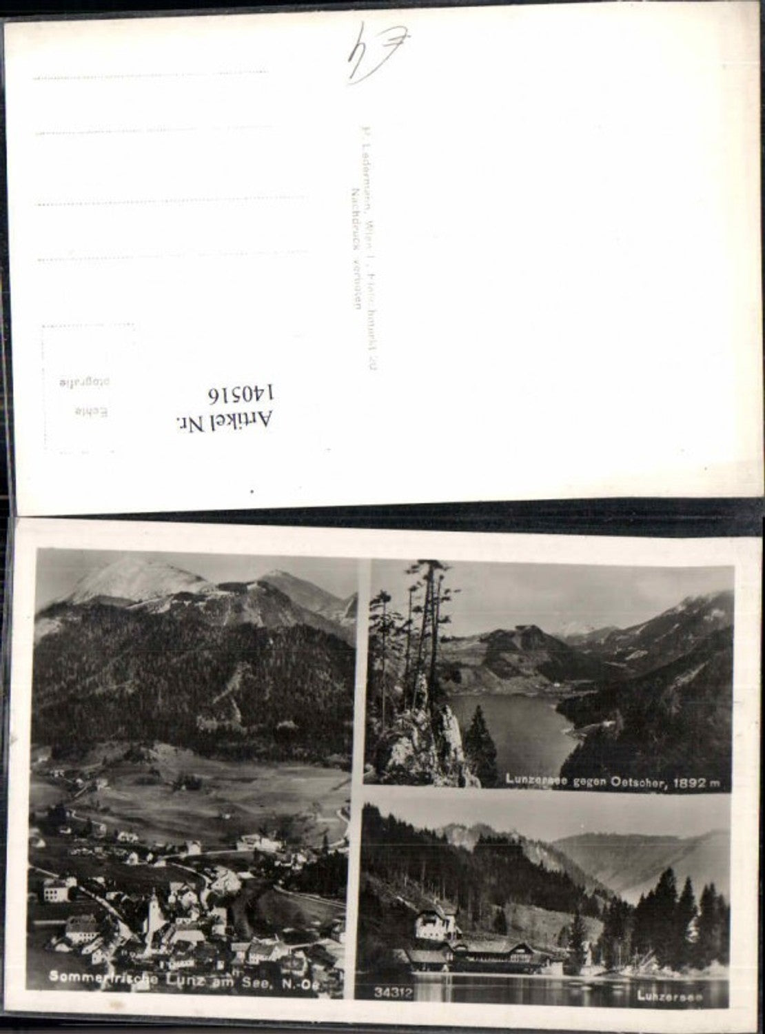 140516,Lunz am See Mehrbild Karte 1950 Lunzersee