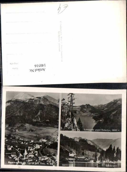 140516,Lunz am See Mehrbild Karte 1950 Lunzersee