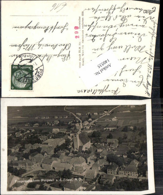 140535,Fliegeraufnahme Purgstall a.d. Erlauf 1940