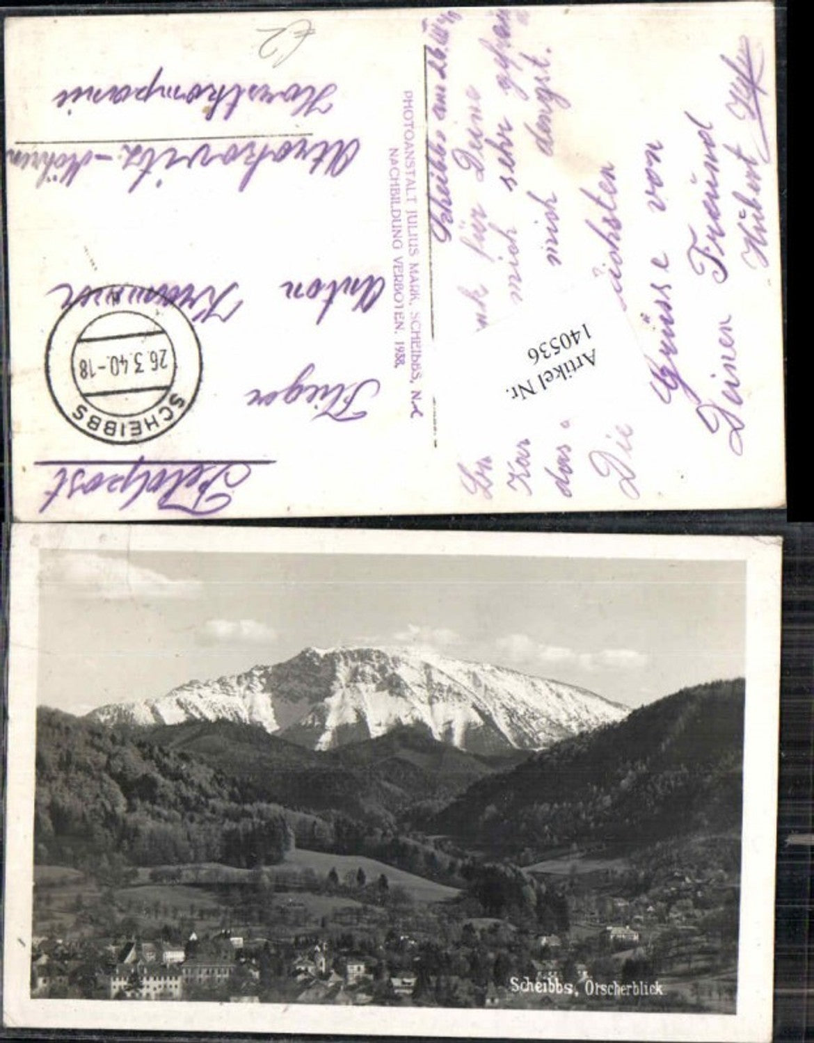 140536,Scheibbs m. Ötscher Feldpost