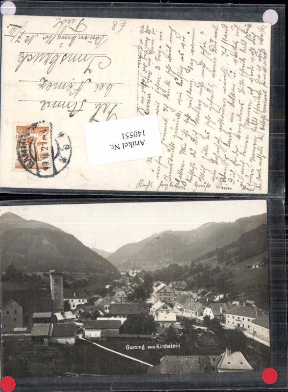 140551,Fotokarte Gaming vom Kirchstein 1920