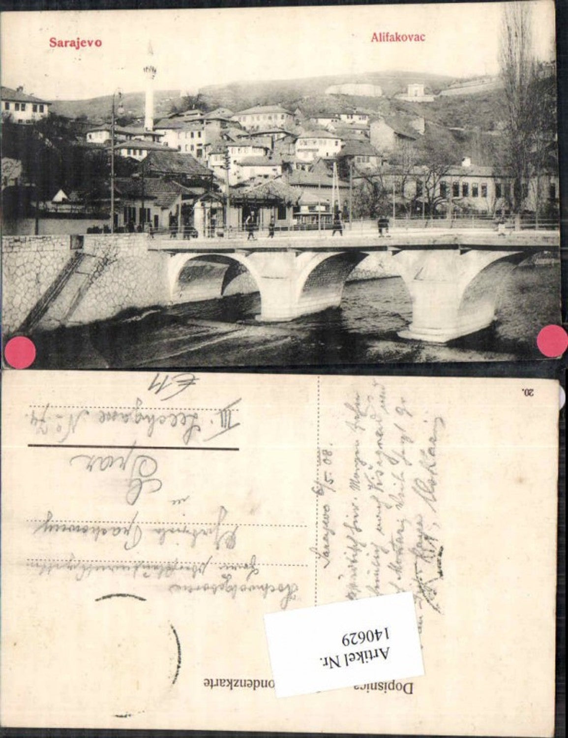 140629,Sarajevo Alifakovac 1915 brücke