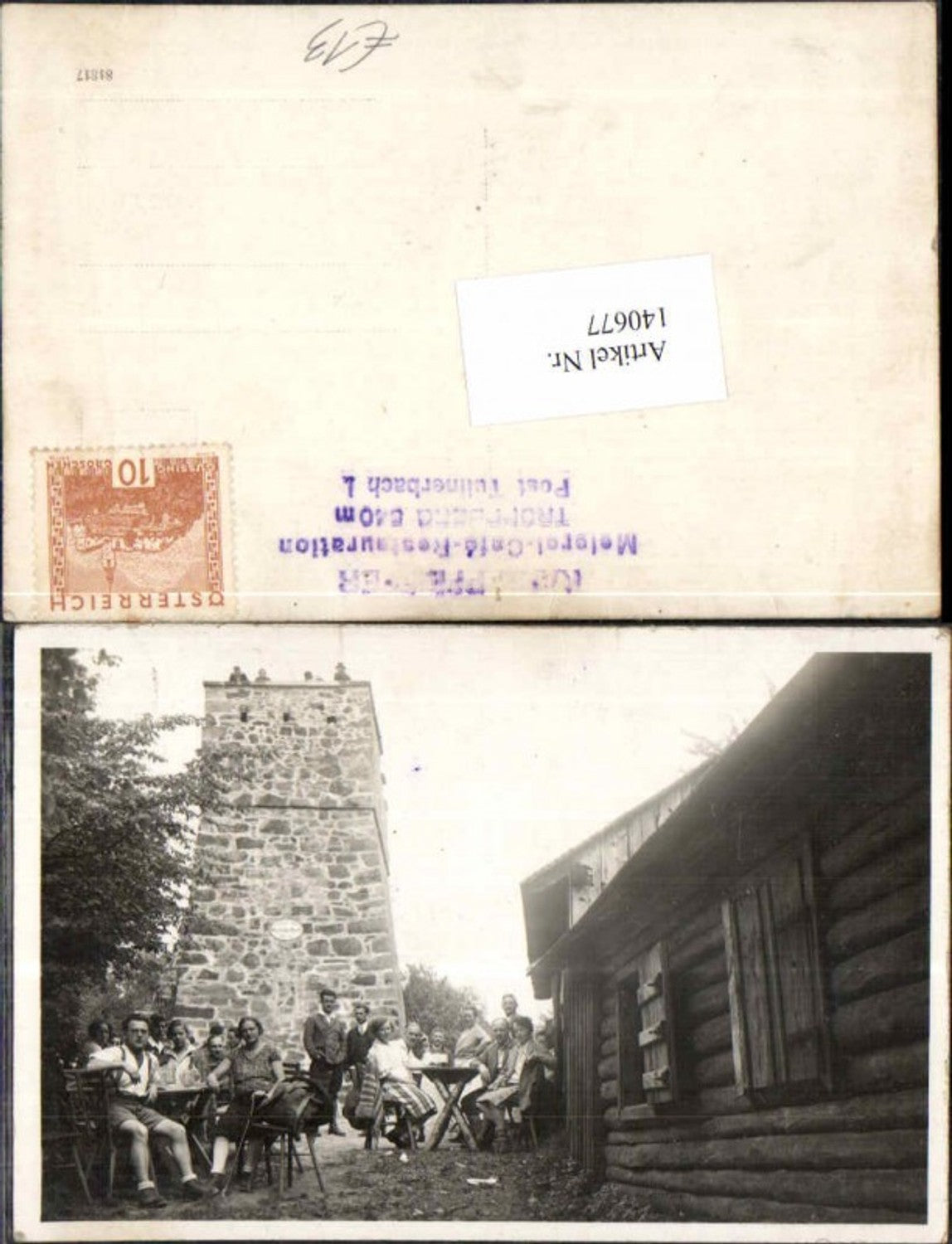 140677,Fotokarte Troppberg bei Lawies Tullnerbach Pressbaum Leute restaurant