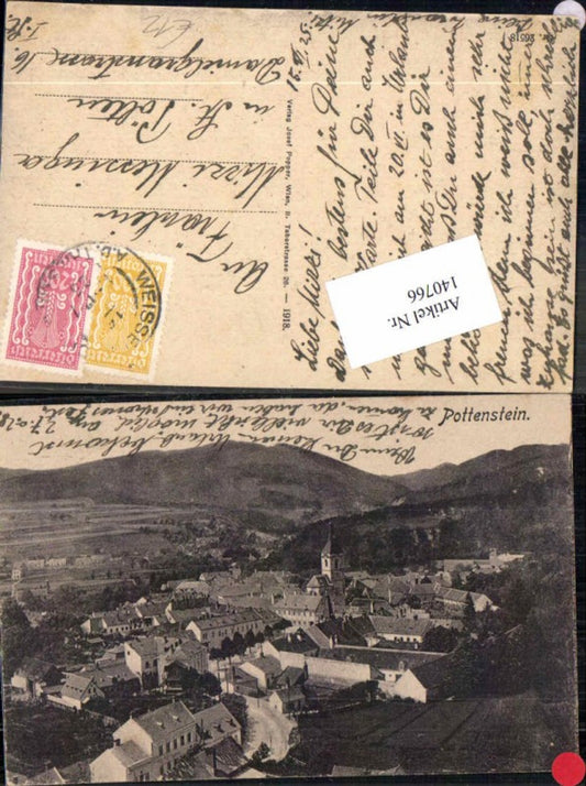 140766,Pottenstein Berndorf Totale 1918