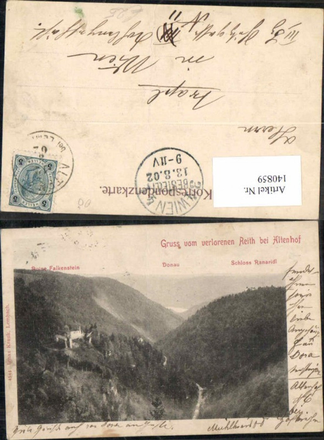 140859, Greetings from the lost Reith Altenhof Lembach Ranaridl Falkenstein Hofkirchen Pfarrkirchen