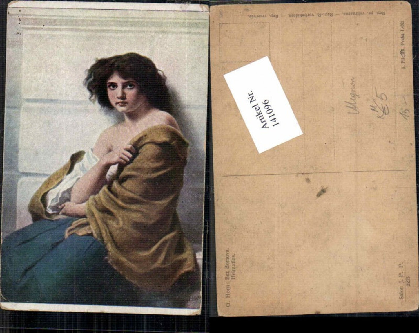 141096,G. Horn Heimatlos Mignon Ziegeuner Gypsy Girl Frau