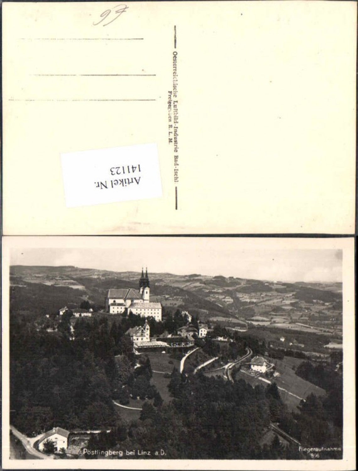 141123,Linz a.d. Donau Fliegeraufnahme Nr 896 Pöstlingberg