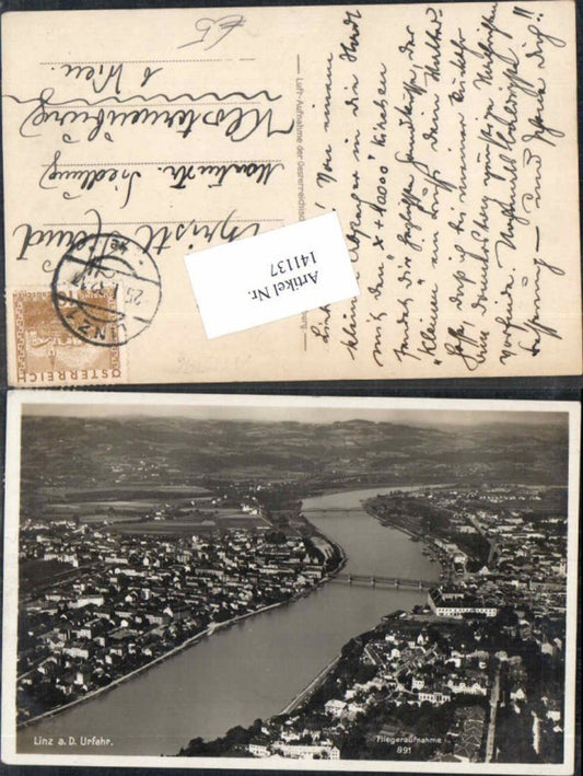 141137,Linz a.d. Donau Fliegeraufnahme Nr 891