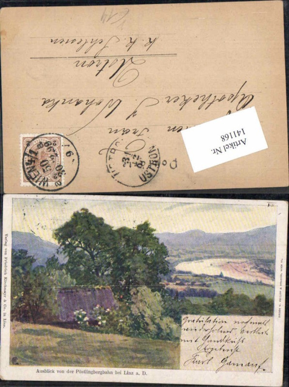 141168,Linz a.d. Donau Pöstlingbergbahn Pöstlingberg Philipp & Kramer Litho