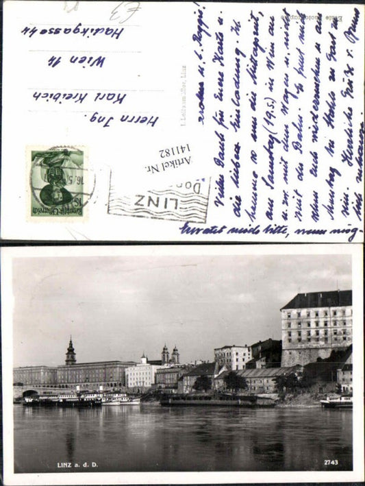141182,Linz a.d. Donau Landungsplatz Dampfer Hafen
