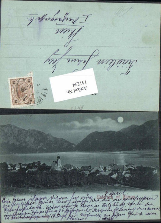 141234,Mond Litho Unterach am Attersee 1900