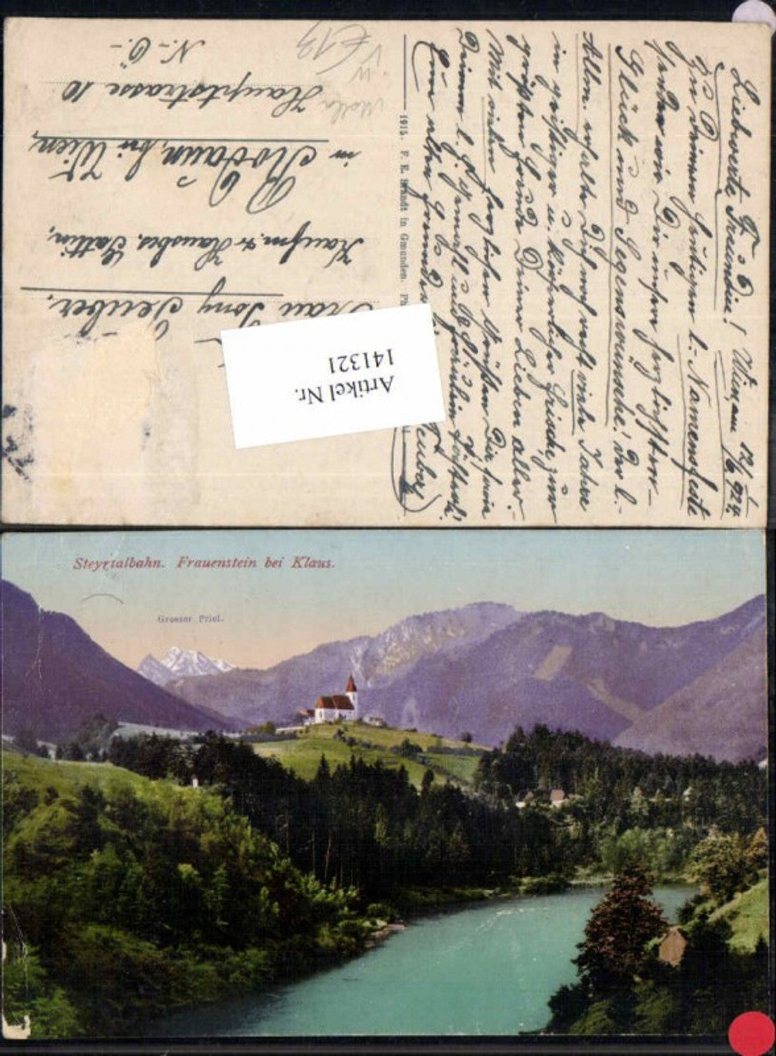 141321,Steyrtalbahn Frauenstein bei Klaus Molln Brandt 1394