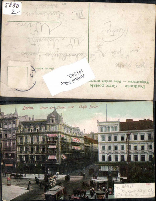 141342,Berlin Unter den Linden Cafe Bauer details 1900