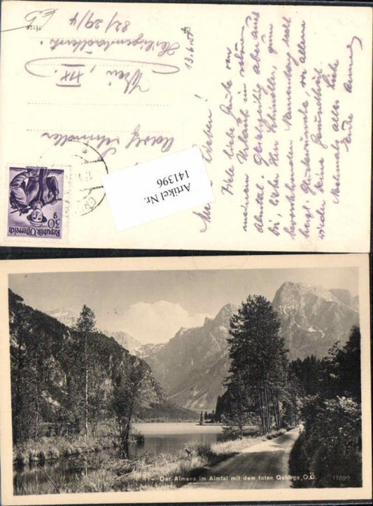 141396,Almsee Almtal Grünau 1950