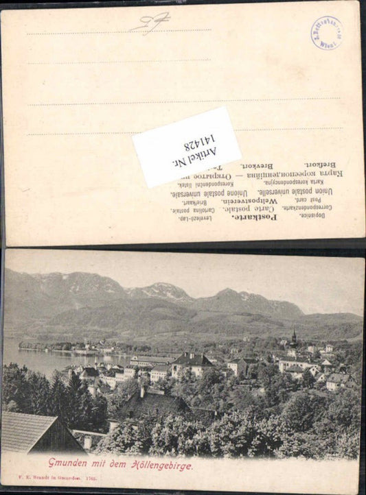 141428,Gmunden am Traunsee 1900 Brandt 1763