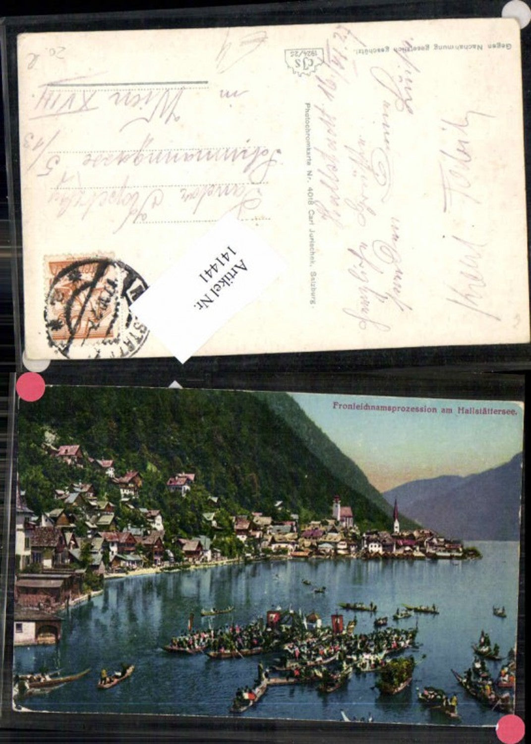 141441,Hallstatt Hallstättersee Fronleichnamsprozession