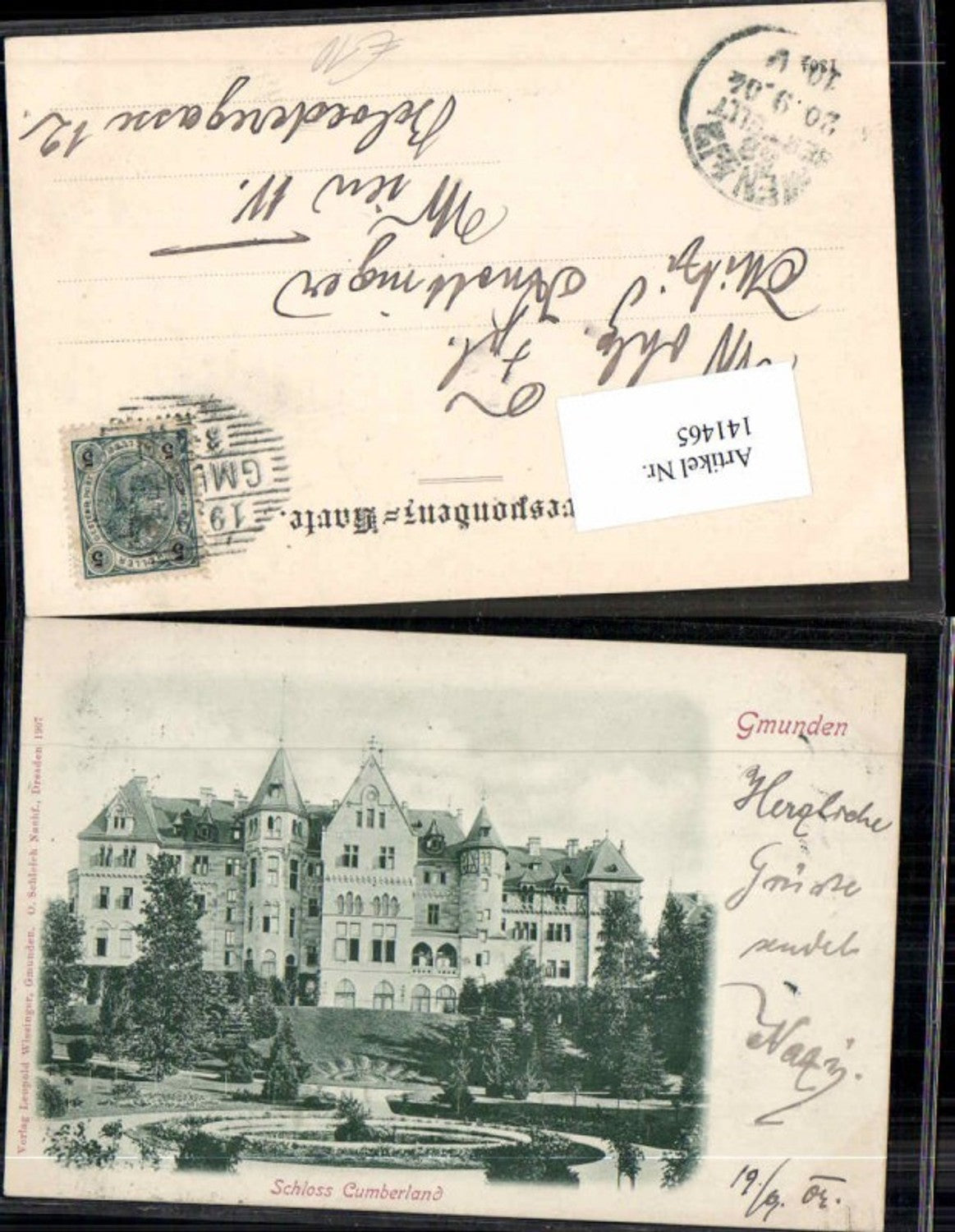 141465,Gmunden am Traunsee Schloss Cumberland 1898