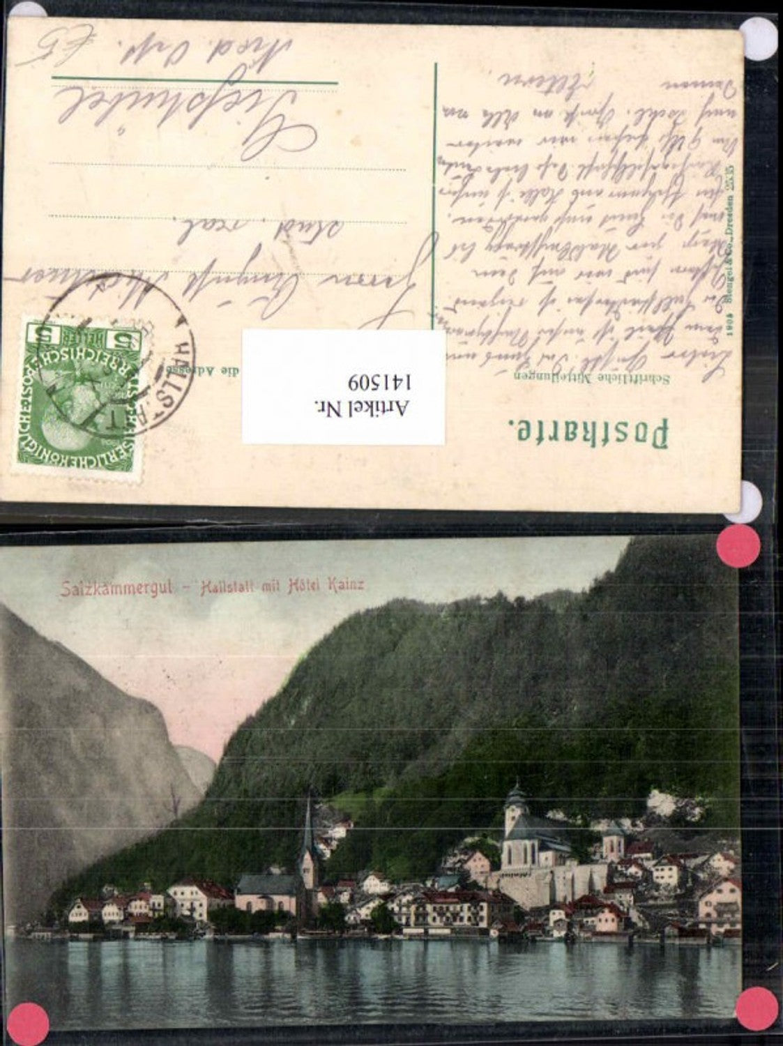 141509,Hallstatt m. Hotel Kainz 1905