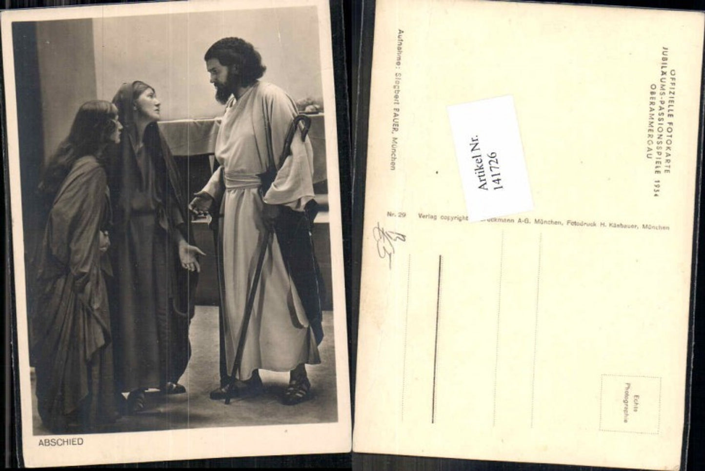 141726, Oberammergau Passion Play 1934