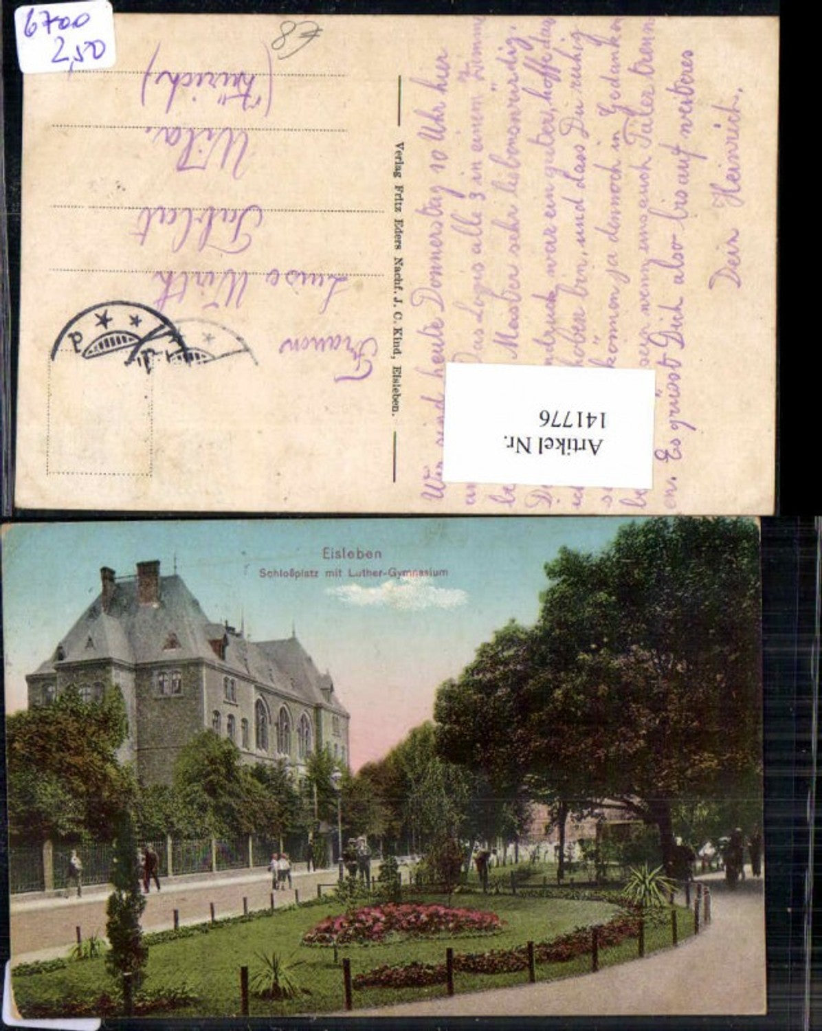 141776,Eisleben Schlossplatz Luther Gymnasium