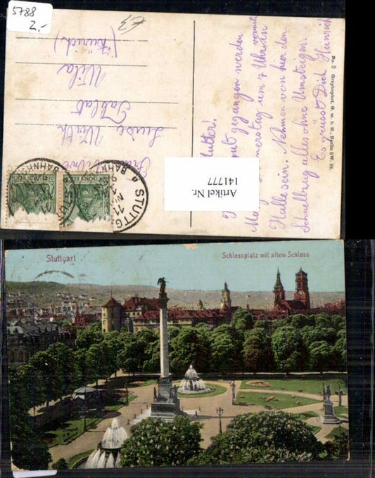 141777, Stuttgart Schlossplatz 1915