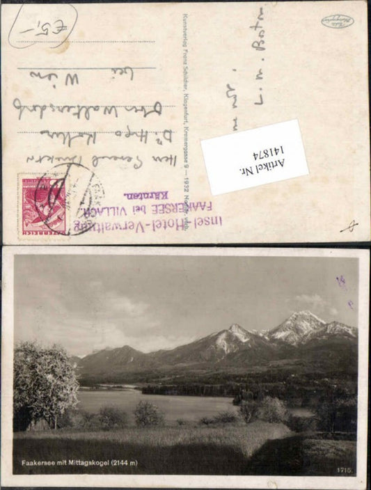 141874,Faakersee Faak am See 1925 Villach