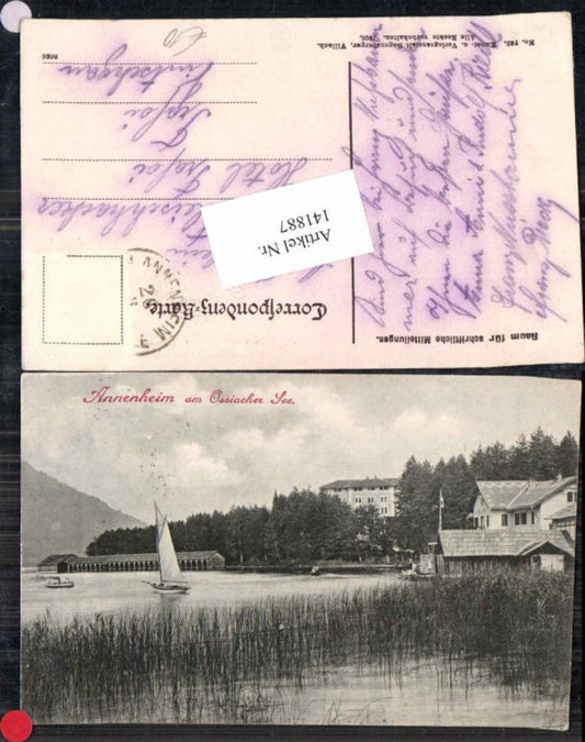 141887,Annenheim am Ossiachersee Detailansicht Hotel 1905