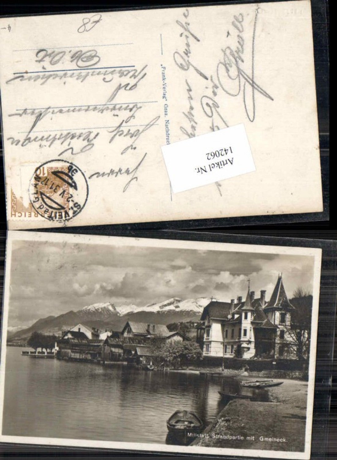 142062,Millstatt am Millstättersee Strandpartie 1930