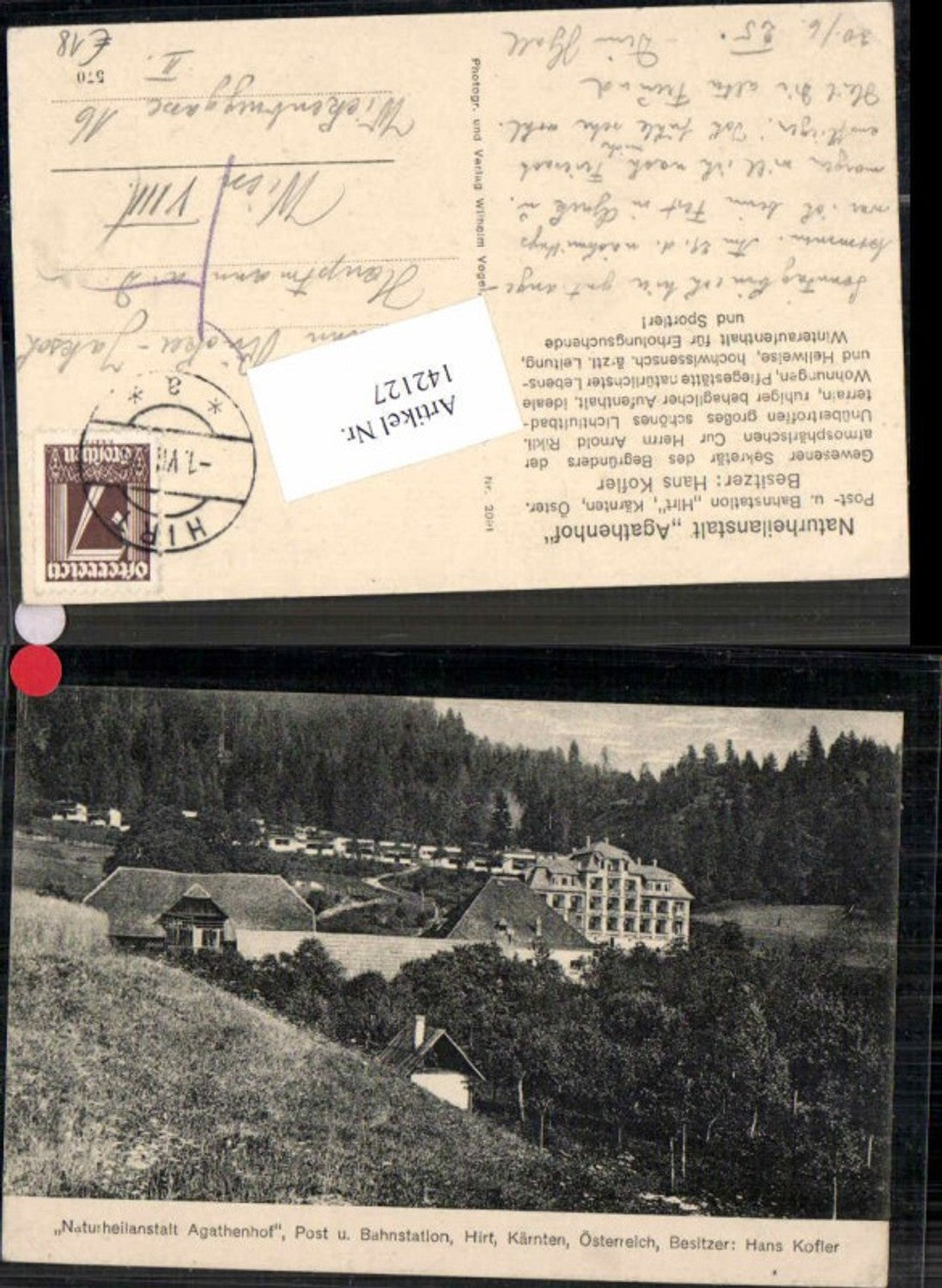 142127,Agathenhof bei Hirt 1925