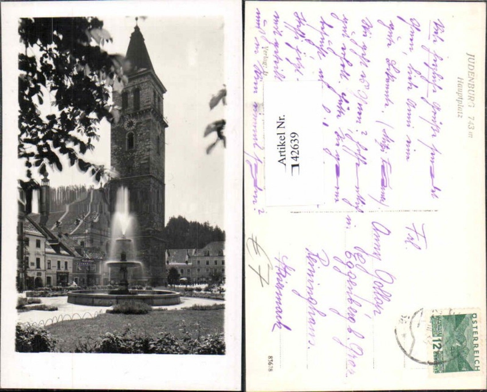 Alte Ansichtskarte – Old Postcard