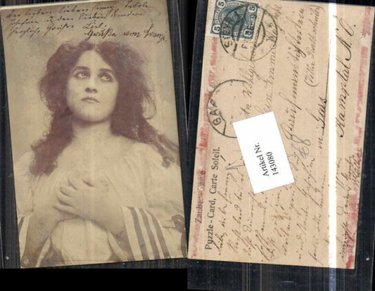 143080, Magic Card Puzzle Card Carte Soleil Portrait Beautiful Woman