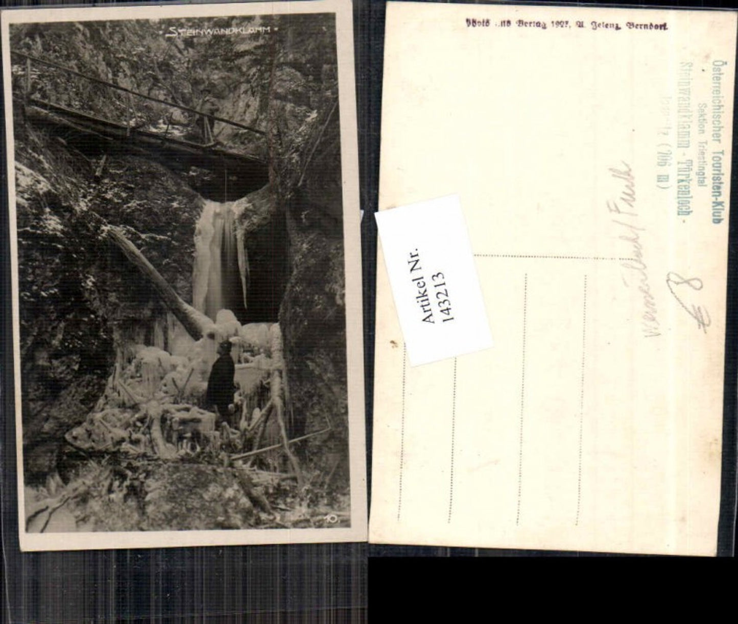 143213,Fotokarte Steinwandklamm bei Weissenbach a.d. Triesting Furth