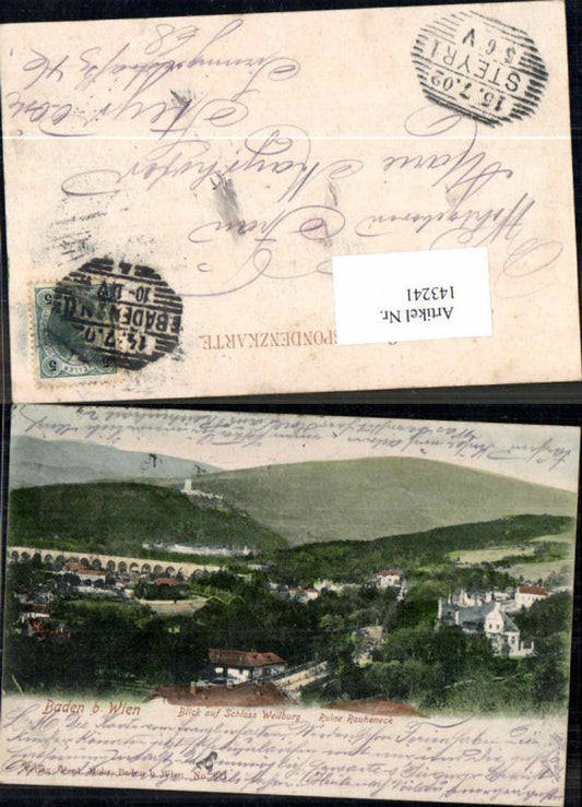 143241,Baden bei Wien Schloss Weilburg Ruine Rauheneck Helenental