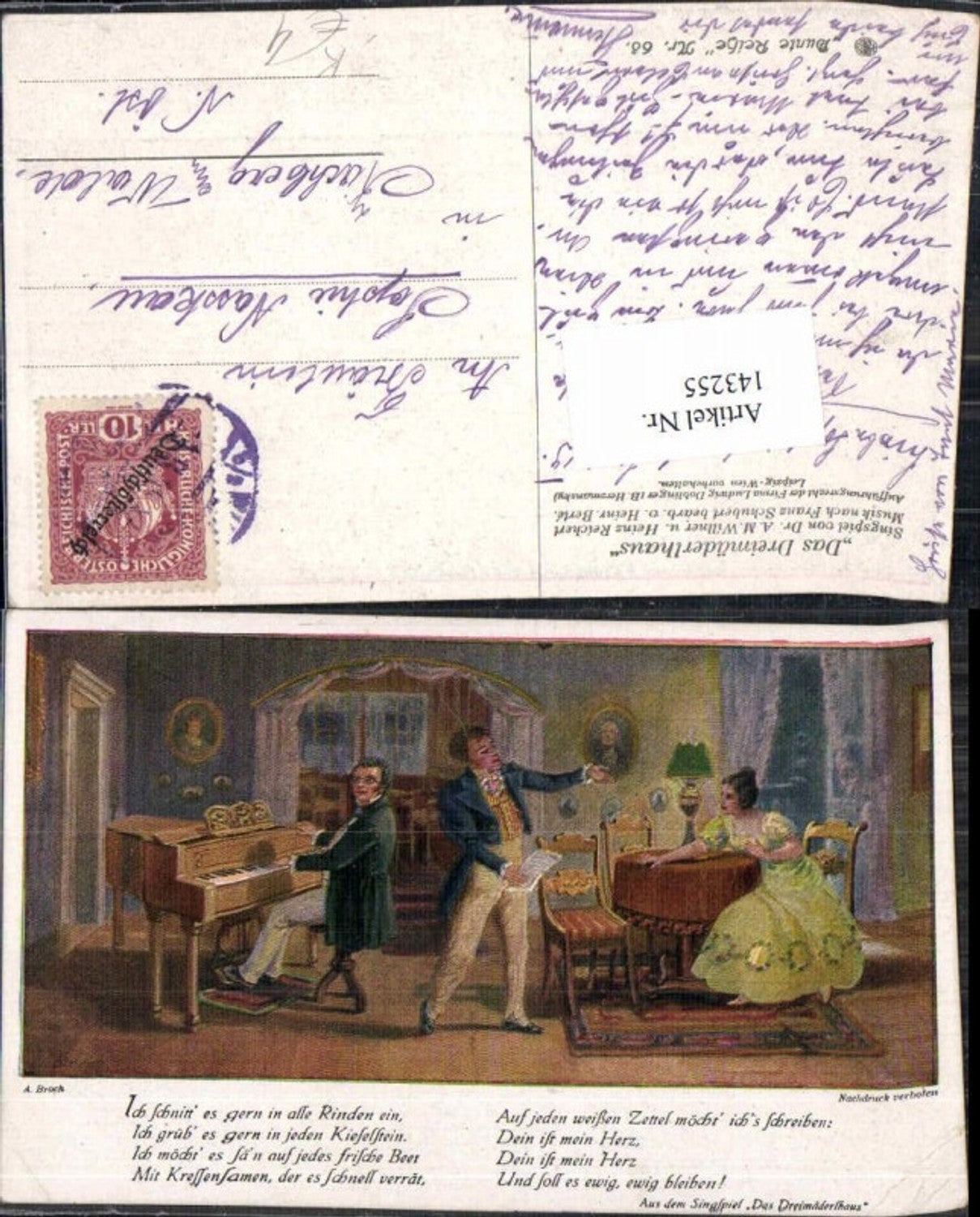 143255,A. Broch Das Dreimäderlhaus Franz Schubert Singspiel