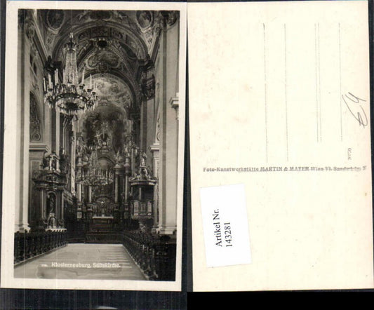 143281,Klosterneuburg Kirche Innen 1930