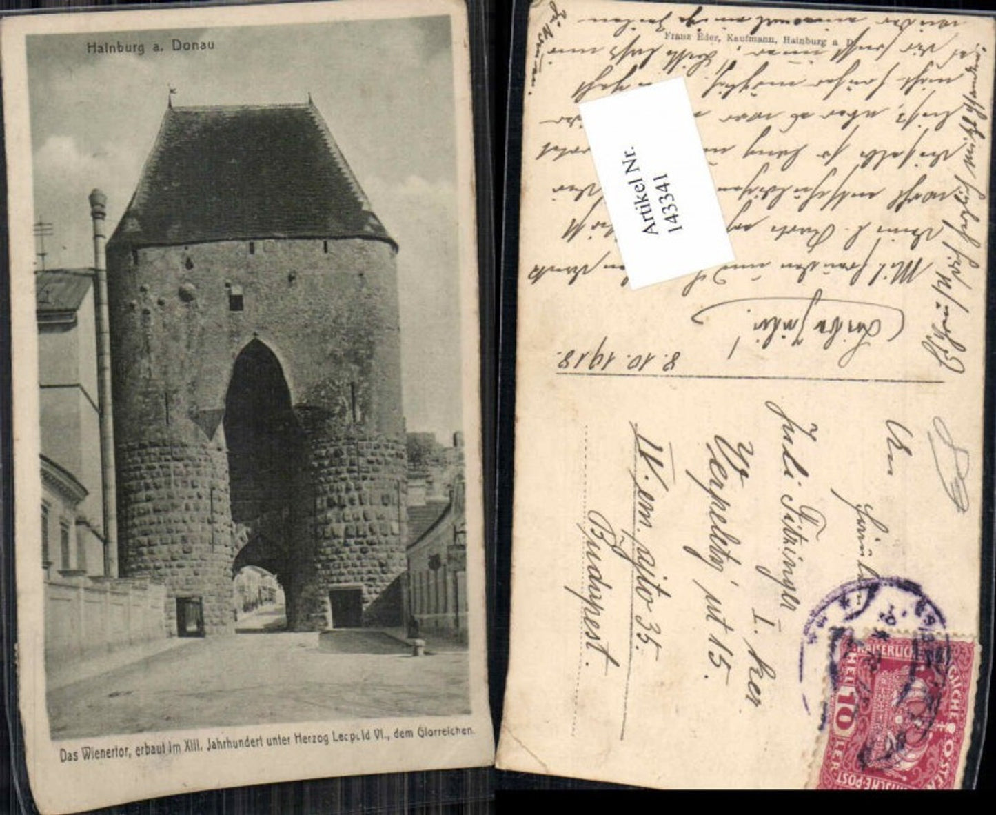 143341,Hainburg a.d. Donau 1918