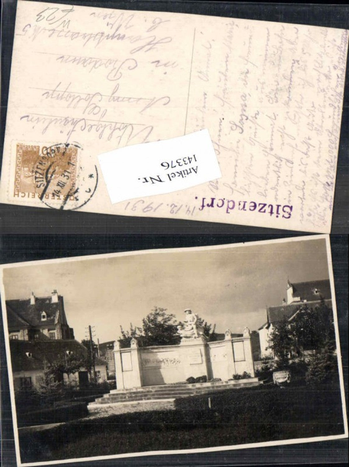 143376,Seltene FotoAK Sitzendorf a.d. Schmida Hollabrunn 1930