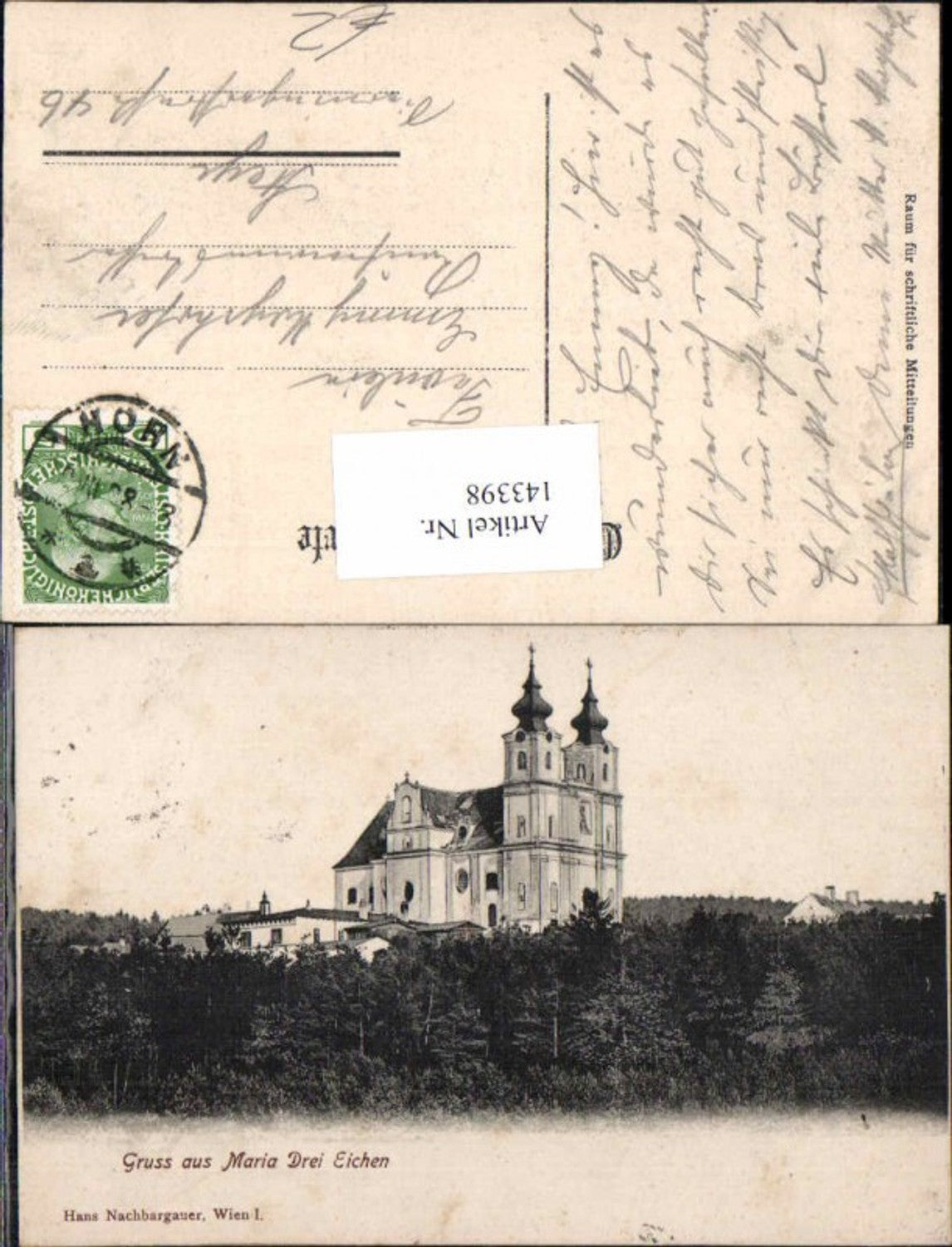 143398,Gruss aus Maria Dreieichen Drei Eichen 1900