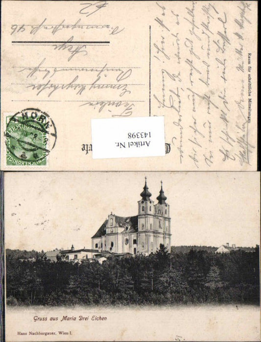 143398,Gruss aus Maria Dreieichen Drei Eichen 1900