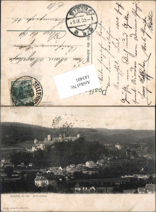 143401,Gars am Kamp Schlossberg 1905 Bahnpost 232 Zellerndorf