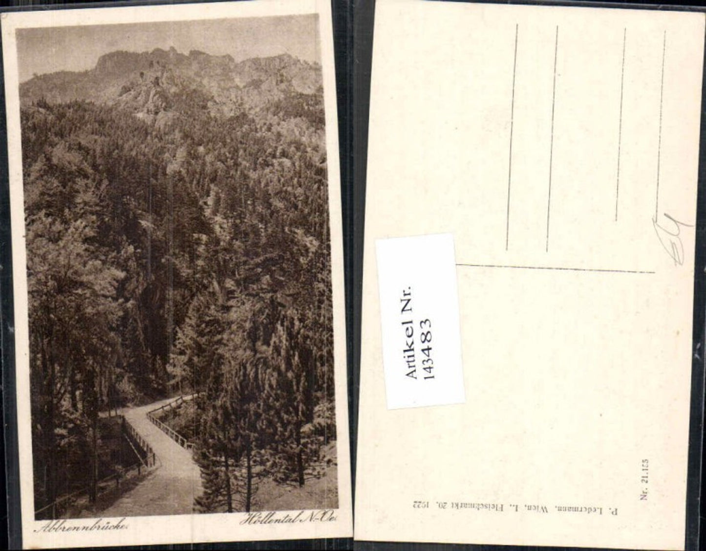 143483,Abbrennbrücke Höllental Nasswald Prein